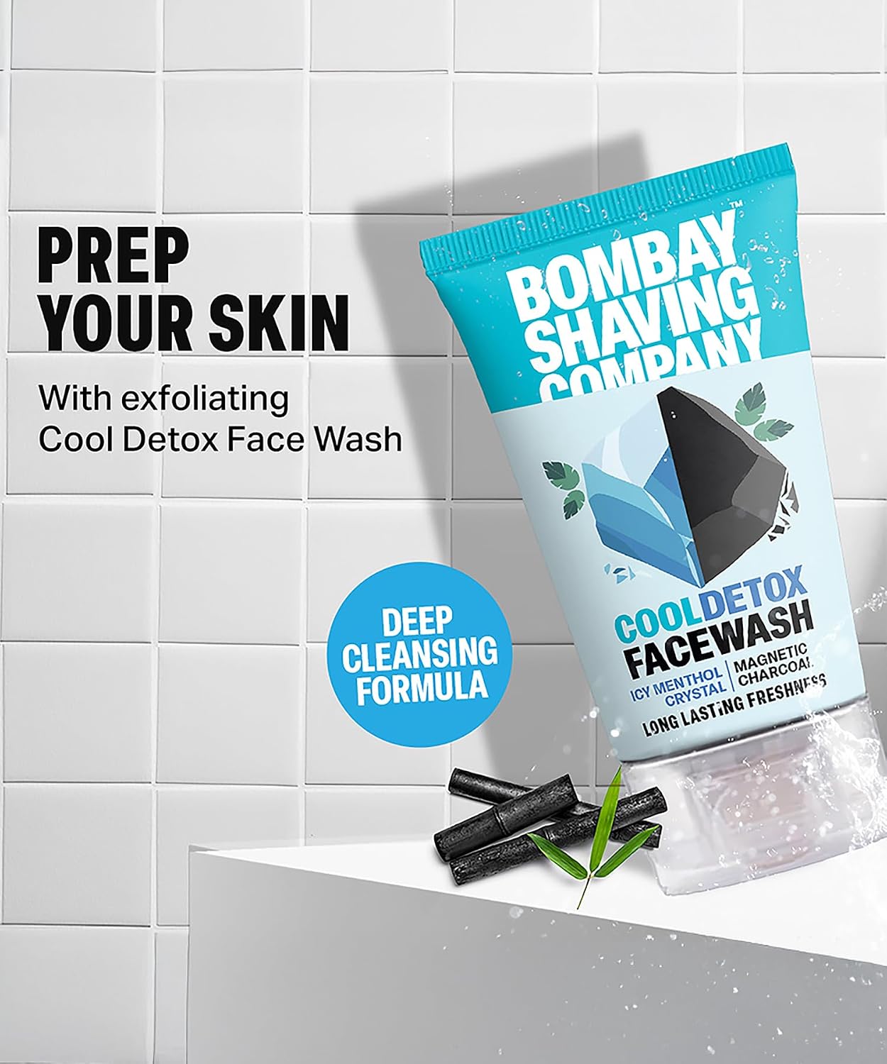 Bombay Shaving Company Premium Shaving Kit For Men | Charcoal Face Scrub, Charcoal Shaving Cream, Post Shave Balm, Neem & Charcoal Bath Soap, Face Towel | Travel Bag | Shaving Kit | Travel Kit For Men